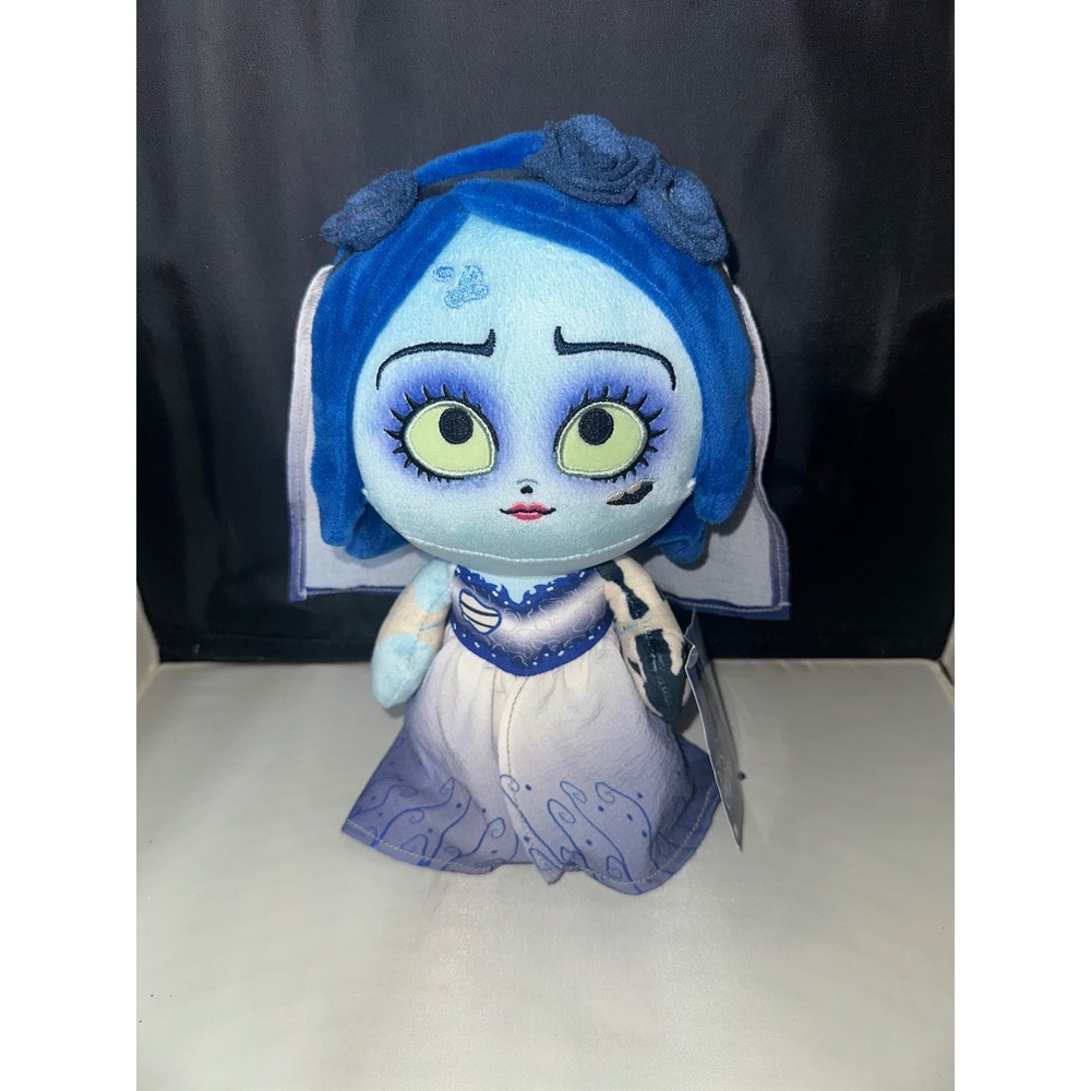 Jazwares Tim Burton's Corpse Bride Emily Plush Doll 10 Inch Blue Wedding Dress